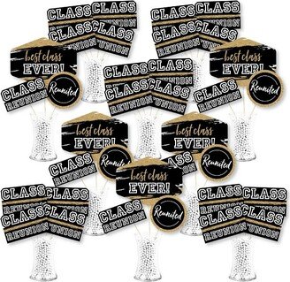 Big Dot of Happiness Reunited - School Class Reunion Party Centerpiece Sticks - Showstopper Table Toppers - 35 Pieces