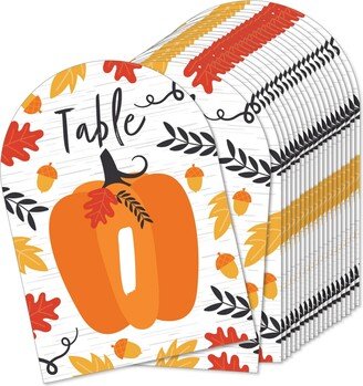 Big Dot Of Happiness Fall Pumpkin - Party Double-Sided 5 x 7 inches Cards - Table Numbers - 1-20