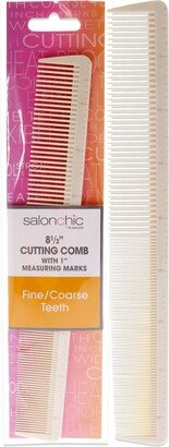 Cutting Comb W-1 Measuring Marks High Heat Resistant 8.5 - Fine-Coarse Teeth by SalonChic for Unisex - 1 Pc Comb