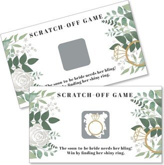 Big Dot of Happiness Boho Botanical Bride - Greenery Bridal Shower and Wedding Party Game Scratch Off Cards - 22 Count