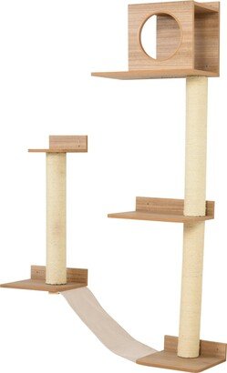 Multiple Level Wall Mounted Cat Condo Interior Sleep & Lounge Area