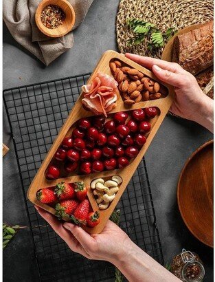 Wood Plate With Sections, Breakfast Platter, Serving Tray, Sections Divided Family Gift, Custom Table Decor, Housewarming Gift