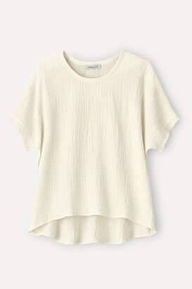 Women's Summer Breeze Gauze Dolman Top - Crema - PXL - Petite Size