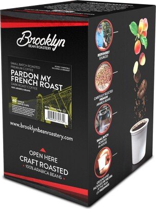 Brooklyn Beans Roastery Brooklyn Beans French Roast Flavored Coffee Pods, Compatible 2.0 Keurig, 40 Count