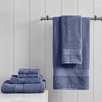 Gracie Mills Modern Cotton 6 Piece Towel Set with Navy Finish MP73-7472