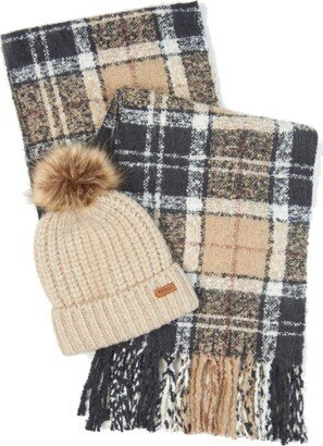 Saltburn Tartan Scarf & Beanie Knitted Set