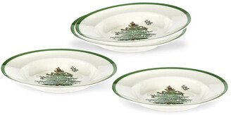 Christmas Tree Set Of 4 Soup Plates