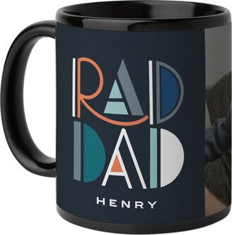 Mugs: Rad Dad Art Mug, Black, 11Oz, Blue