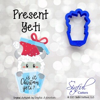 Present Yeti - Christmas Cookie Cutter/Fondant Clay