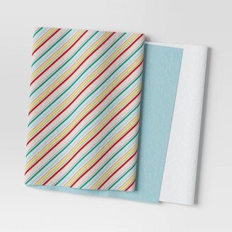 30ct Christmas Tissue Paper Striped/Blue/White - Wondershop™