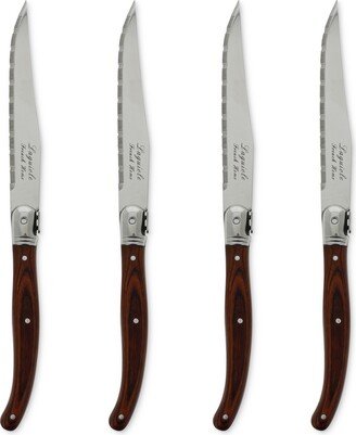 Laguiole Pakkawood Steak Knives, Set of 4