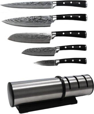 Antigua 7Pc Stainless Steel Cutlery Set with Sharpener