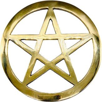 Brass Pentagram Altar Tile | 5.75 Inches