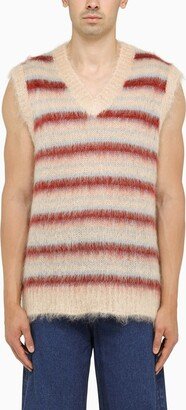 Multicoloured striped waistcoat