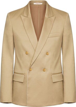 Peak-Lapels Double-Breasted Blazer-AJ