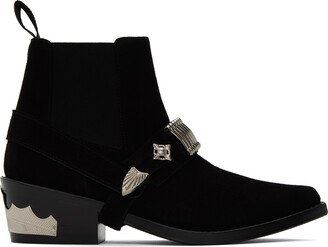 Black Ankle Strap Chelsea Boots