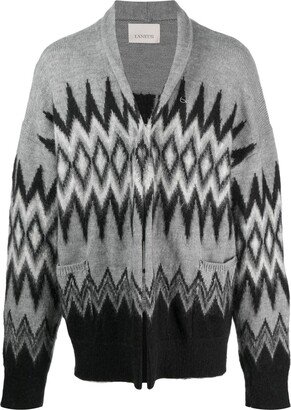 Chevron-Knit Cardigan