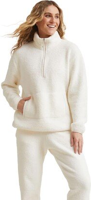 Unisex Solid Cozy Long Sleeve 1/2 Zip Pullover (US