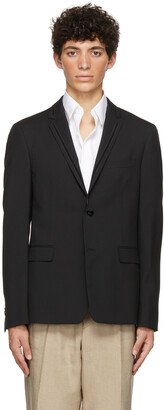 Black Wool À Jour Blazer