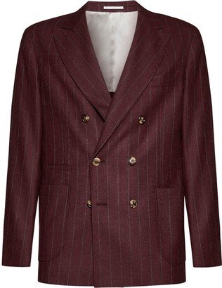 Double-Breasted Tailored Blazer-AT