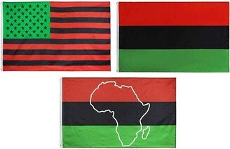 3 X 5 Pan African Flag For Juneteenth Kwanzaa Pride