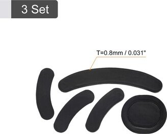 Unique Bargains Rounded Curved Mouse Feet 0.8mm w Paper for G PRO Wireless Black 5Pcs/3 Set