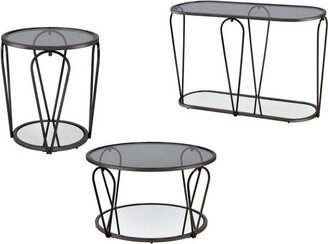 3pc Kuut Glam Coffee Table Set - HOMES: Inside + Out