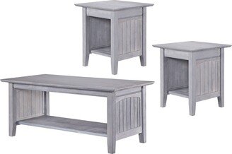 AFI Nantucket 3-piece Coffee and Side Table Set