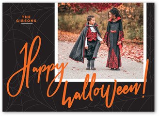 Halloween Cards: Script Sentiment Halloween Card, Grey, 5X7, Standard Smooth Cardstock, Square