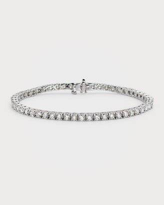 Neiman Marcus Diamonds 18K White Gold Diamond Tennis Bracelet, 7L, 5.3tcw