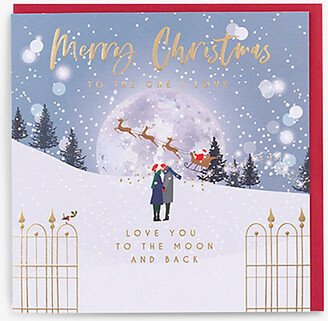 Selfridges Edit Merry Christmas To The One I Love Christmas Card 16.5cm x 16.5cm