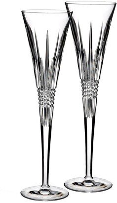 'Lismore Diamond' Lead Crystal Champagne Flutes