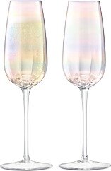 Iridescent Champagne Flutes, Set of 2