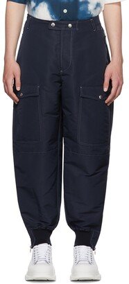 Navy Recycled Polyester Cargo Pants