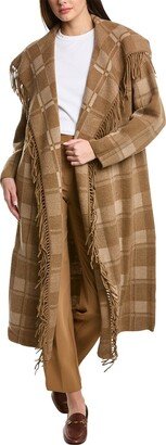 Plaid Jacquard Wool Coat