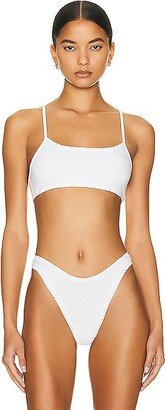 Helsa Jersey Organic Bralette in White