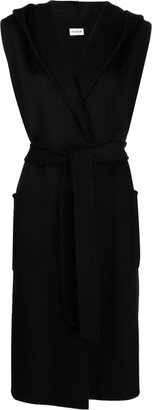 Sleeveless Single-Breasted Wool Coat