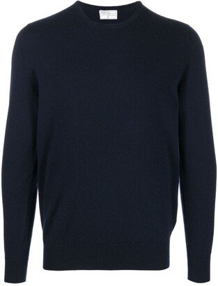 Long-Sleeved Ribbed-Hem Jumper