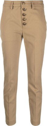 Buttoned-Up Slim-Fit Trousers