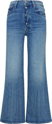 Logo Patch Flared Jeans-AT