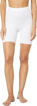 for Women Breathable and Wicking Smoothing Mid-Thigh Short (White) Women's Clothing