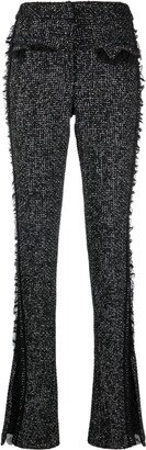 Frayed High-Waisted Trousers