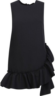 Ruffled Crewneck Sleeveless Dress