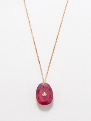 Orso No.1 Diamond, Ruby & 9kt Gold Necklace