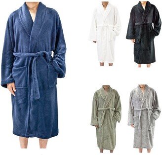 Leisureland Men's Coral Fleece Spa Bath Robe