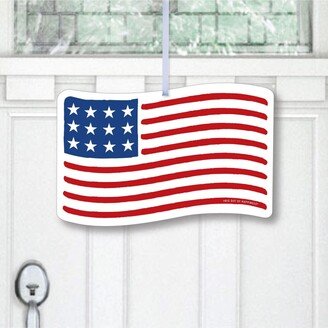 Big Dot Of Happiness Stars & Stripes - Hanging Porch Usa Patriotic Outdoor Front Door Decor 1 Pc Sign