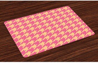Houndstooth Place Mats, Set of 4