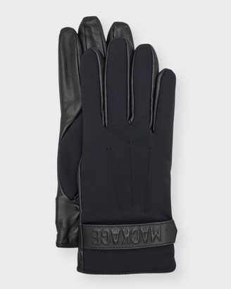 Men's Leather and Fleece Driving Gloves