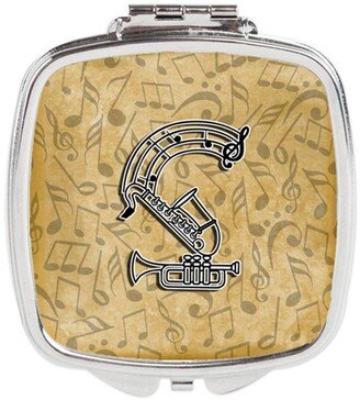 CJ2004-SSCM Letter S Musical Instrument Alphabet Compact Mirror