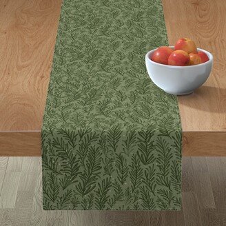 Table Runners: Snow - Green Table Runner, 72X16, Green